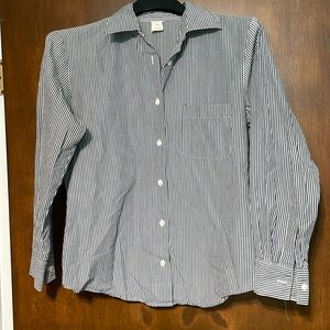 Old Navy button up blouse blue and white stripes Size XS